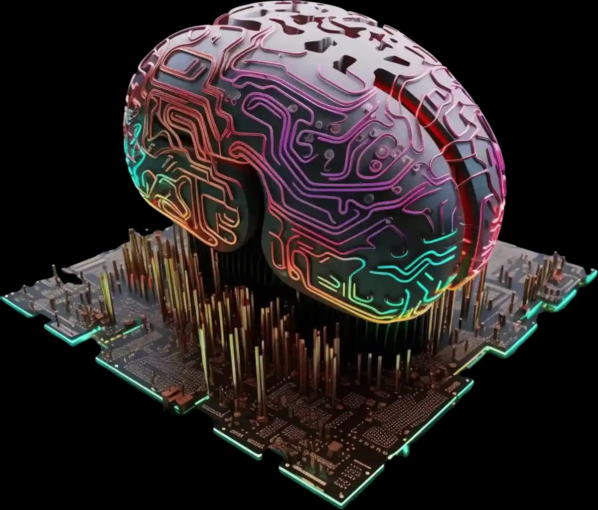 AI WhatsApp automation brain illustration